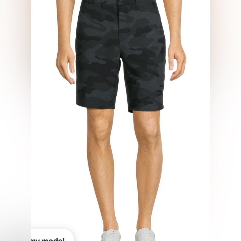 George Big & Tall Men’s Black Camo Shorts! NWT!‎